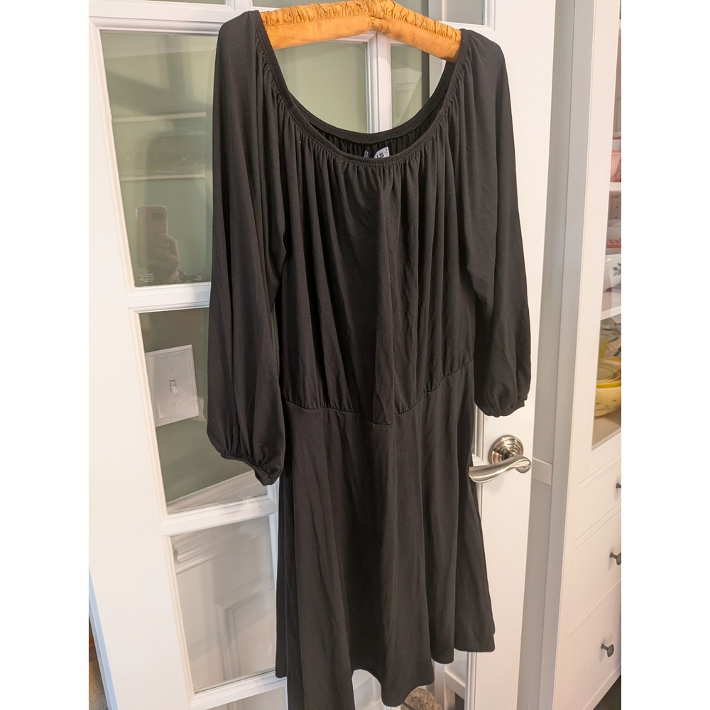 Rebdolls Evelyn Off Shoulder Mini Skater Dress Black 3X Plus Size NWT